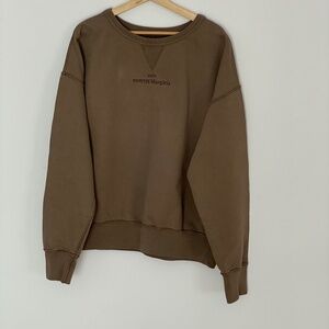 Maison Margiela taupe 100% cotton oversized sweatshirt size XL